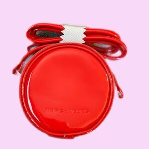 Marc Jacobs mini bag , Glossy cherry Red Crossbody Bag, 4” diameter